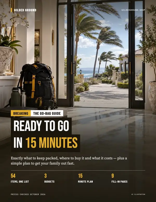 Cover of Ready to Go in 15 Minutes, The Go-Bag Guide